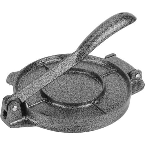 6.5in Heavy Aluminum Tortilla Press Maker Cast Iron Corn Tortillas Dough Pressing Tools Kitchen Supplies Gray Color Cookware