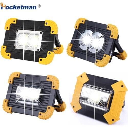 LED Work Light Portable Spotlight 100W LED Work Lamp Rechargeable Waterproof Light for Outdoor Working Camping 18650