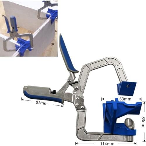 90 Degree Right Angle Woodworking Clamp Quick Clamp Pliers Picture Frame Corner Clip Hand Tool T-Clamp Auto-adjustable
