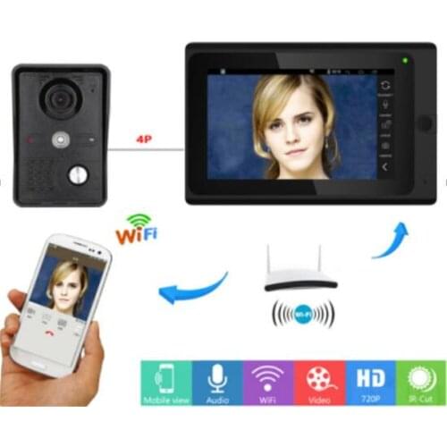7 Inch Wired WIFI APP Remote Control Video Door Phone