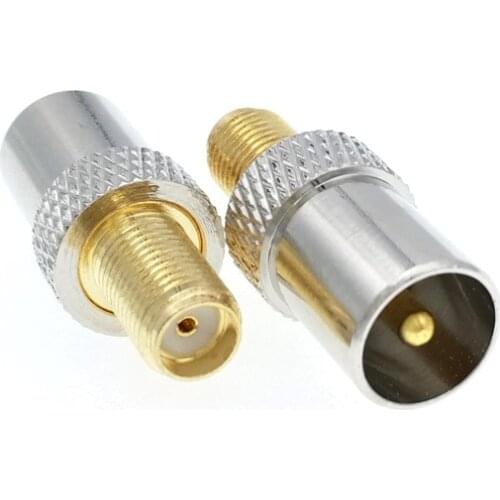 Adapter IEC PAL DVB-T TV Plug Male To SMA Female Jack Connector