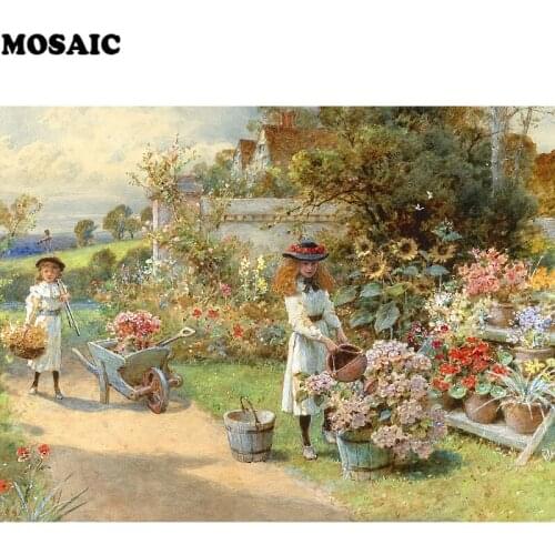 Full Square/Round Drill 5D DIY Diamond Painting scenery"The little gardener" Embroidery Cross Stitch 3D Home Decor