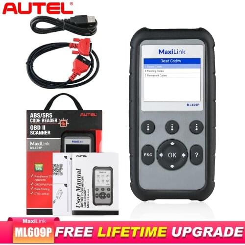 Autel MaxiLink ML609P Diagnostic Tool Obd2 Scanner escaner automotriz profesional ABS and SRS system diagnosis code reading