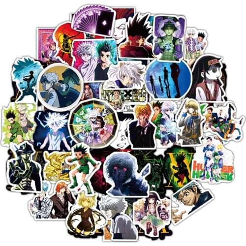 B 50Pcs/Pack HUNTER X HUNTER Stickers Japanese Anime For Luggage Laptop Motorcycle Skateboard Refrigerator For Gift