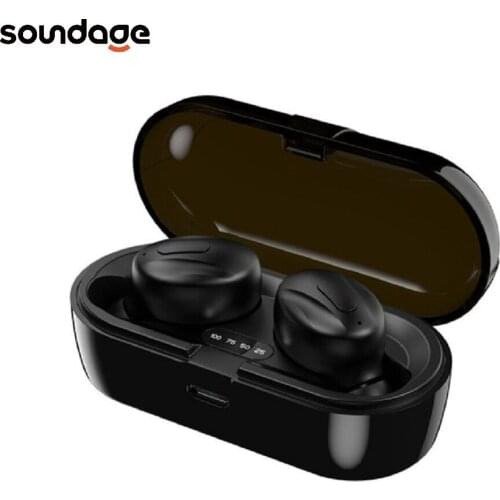 Soundage Wireless Bluetooth Earphone IPX7 Waterproof Headphone HiFi 8D Sound Noise Cancelling Headset