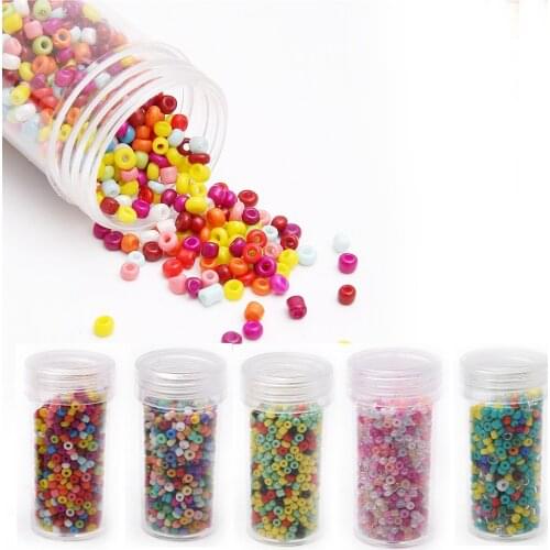 1000Pcs 2mm Charm Czech Glass Seed Beads Bottled For DIY Bracelet Necklace Earring Loose Spacer Beads Jewelry Making Accessories