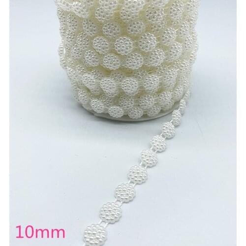 New 1 Yards 10mm Artificial Pearls Flower Beads Chain Garland Flowers Wedding Party Decoration Diy Accessories #14