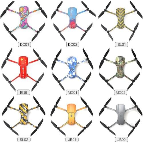 Colorful Sticker for DJI Mavic Air 2 Skin Sticker Drone Body Remote Controller Protection Scratch-resistant Stickers Fully Cover