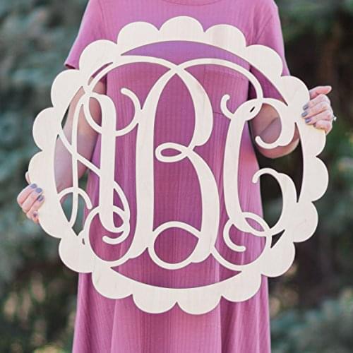 Wooden Monogram Letters Vine Room Decor Nursery Decor Wooden Monogram Wall Art Large Wood monogram wall hanging wood