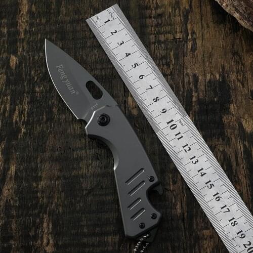 F111 all-steel titanium-plated folding knife with bottle opener hunting knife outdoor camping fishing EDC cutting tool knives