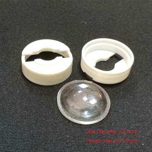 Factory made Diameter 19.3 mm plano-convex lens with Black or white holder