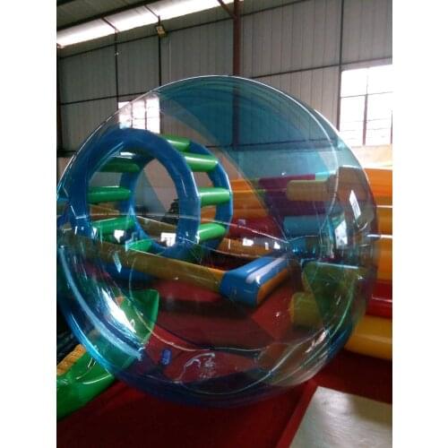 2 m diameter inflatable transparent PVC hamster ball or light blue one