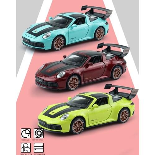 Newao 911 Targa 4S Supercar Simulation Exquisite Sports Car Die-Casting Toy Car 1:32 Ratio Childrens Racing Gift Boy Cool Toy