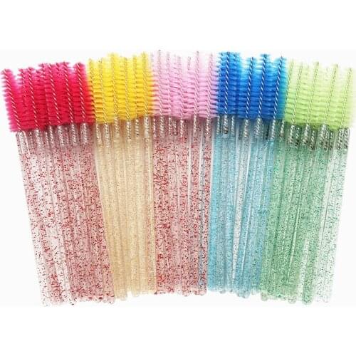 50pcs/Lot Disposable Eyelash Brushes Eyelash Mascara Wands Applicator Wand Makeup Cosmetic Brushes Extension Tools Accessories