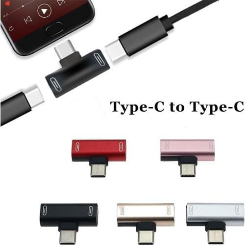 JCD 2PCS New Prouct Double Type C USB-C Earphone Headphone Audio Charging Adapter Splitter Convertor For Xiaomi Huawei Converter