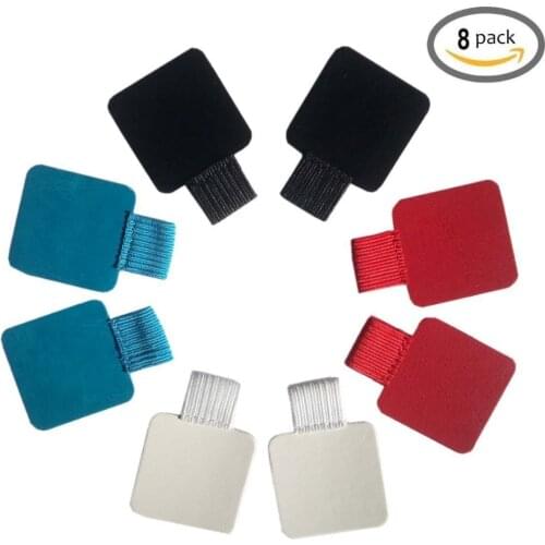 XRHYY 8 PCS Self-adhesive Pleather Pen & Pencil Holder with Elastic Loop for Journals Planners and Calendars ( Multil Color )