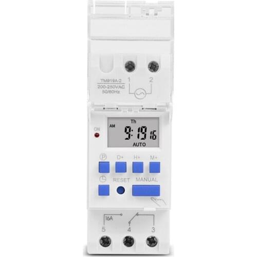 SINOTIMER TM919A Heavy Duty Digital Time Switch Relay Timer Control Din Rail Mount