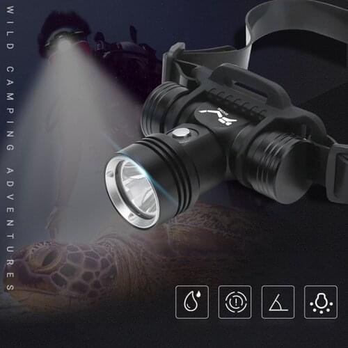 1000lm Waterproof Diving Headlight LED Headlamp for Night Lighting Super Bright Flashlight Headlamp Torch for Fishing Camping