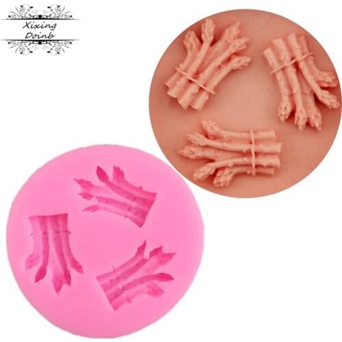 Xixing DIY asparagus shape Chocolate Mold candy craft cake decoration tool gypsum silica gel mold kitchen supplies