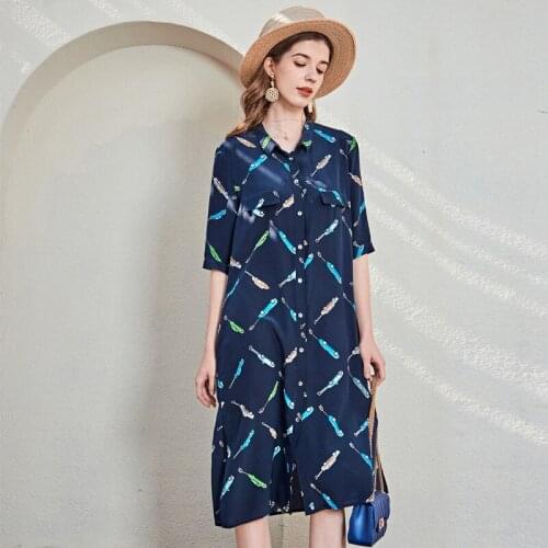 Shirt style blue retro floral maxi dress women femme 2020 summer long work boho beach office sexy party luxury dresses plus size