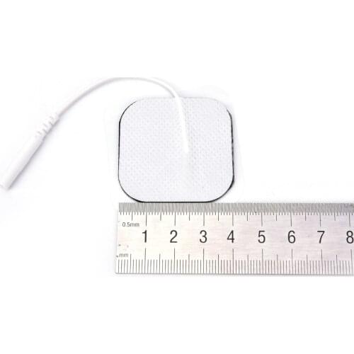 10 Pcs New 4*4cm Nerve Stimulator with 2mm Plug Electrode Pads Tens Electrodes for Tens Digital Therapy Machine Massager