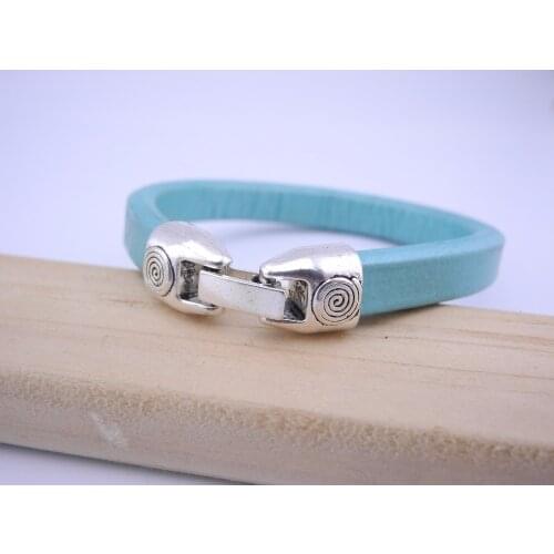 10Sets10.6x7.2mm Snap Clasp Leather Bracelet Jewelry End Clasp/Buckle/Closure For Licorice Leather Cord --CLP1272AS