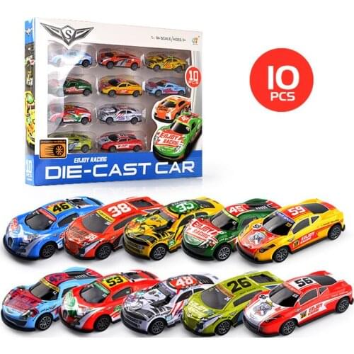 5/10 pcs 1:64 Metal Mini Model Car lloy Graffiti off-road sports Pull back car model car Spree For Christmas Gifts