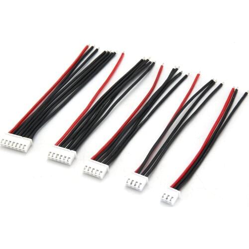 5PCS Sparkhobby 10CM 100MM 2s 3s 4s 6s 3/4/5/7 pin 22AWG Extension Silicon Cable RC Lipo Battery Balance Charger Cable Plug