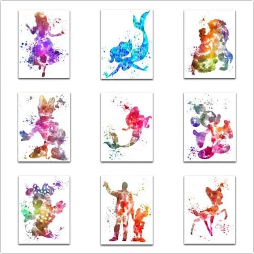 5d Diy Diamond Painting Disney Princess Full Circle Diamond Mosaic Cartoon Mickey Diamond Embroidered Cross Stitch Pattern Gift