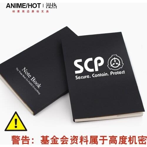 SCP Secure Contain Protect Special Containment Procedures Foundation Notebook Stationery Luminous Student School Cosplay Prop