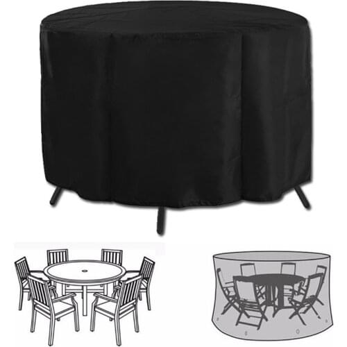 Outdoor Garden Furniture Cover Waterproof Round Table Cover To Protect The Garden Terrace Rain And Snow Dust Cover