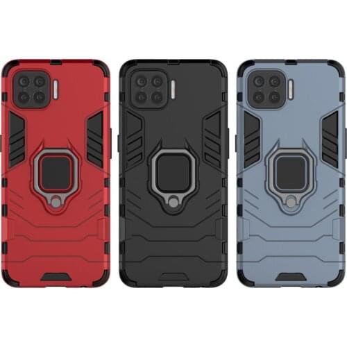 Hybrid Slim Shockproof Stand Case For OPPO A93 Cover Kickstand Ring Holder Case For OPPO F17 Pro Cases Funda