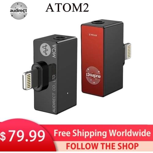 Hilidac Audirect Atom2 HiFi Portable USB DAC/AMP ES9281AC Support MQA DSD512 32bit/768kHz USB type-c/Lightning version