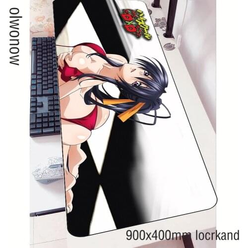 High school dxd mouse pad locked edge pad to mouse notbook computer mousepad 90x40cm gaming padmouse gamer keyboard mouse mats