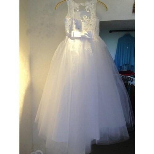 Custom beautiful lace princess backless girl dress Flower Girl Dresses children clothing