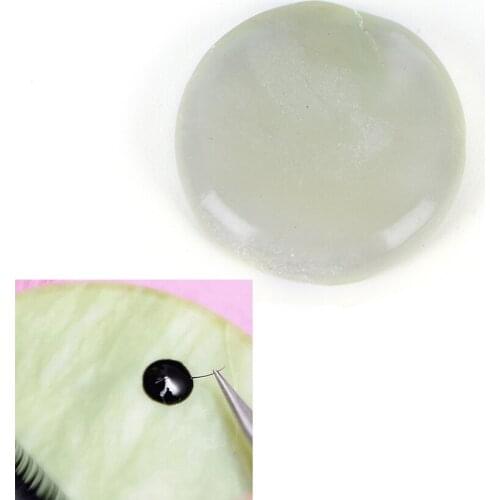 Round Jade Stone Eyelash Extension Glue Adhesive Pallet Stand Holder Fake Eye Lash Makeup Tool