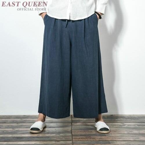 Mens linen clothing trousers for men mens linen clothing oriental style traditional asian clothing AA3885 Y