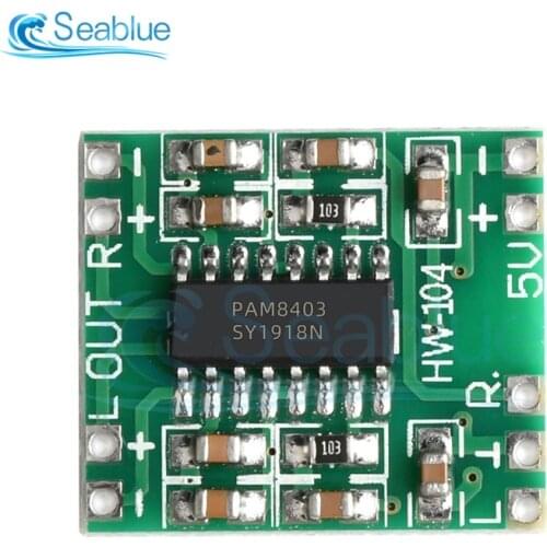 Mini PAM8403 2*3W Digital Class D Amplifier Board Module Audio Speaker Sound Board 2.5V To 5V Modulo Amplificador Volume Control