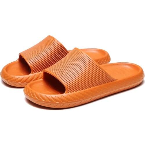 Soft Slippers For Men And Women Summer Home Indoor Quick-Drying Non-Slip Mute Bathroom Shoes Bathing Thick-Soled Couple Sandals