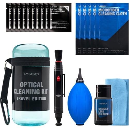 VSGO 20 in 1 Professional Camera Cleaning Travel Kit Pro Edition for Canon Nikon Sony SLR DSLR Digital Camera Lens LCD Screens
