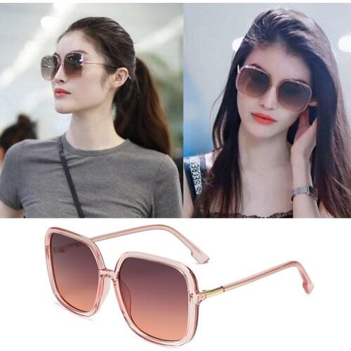 New Fashion Women Oversize Sunglasses Gradient Square Eyewear Brand Designer Female Sun Glasses UV400 Lentes De Sol Mujer