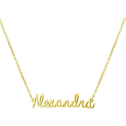 Gold Color Personalized Nameplate Necklace Choker Necklaces Special Colier Femme For Gift