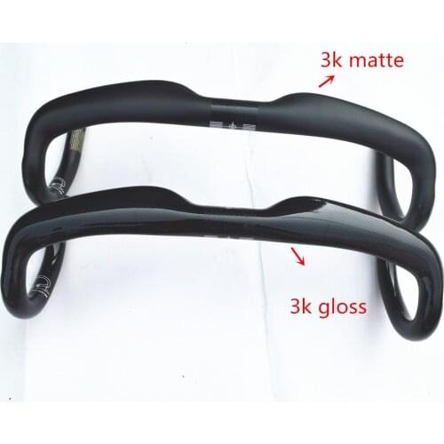 Full Carbon Fiber Bicycle Road Handlebar Bike Handle Bars Carbon bent bar Road Bicycle Parts inner routing 3k finish 31.8mm