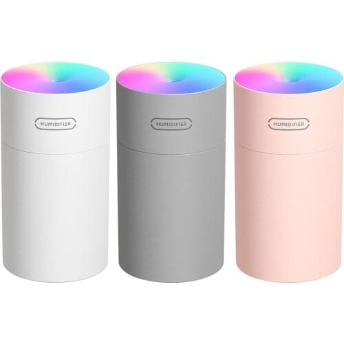 ALLOET Portable 270ml USB Humidifier Car Household Spray Air Purifier Water Mist Maker Diffuser Atomizer Colorful Night Lamp