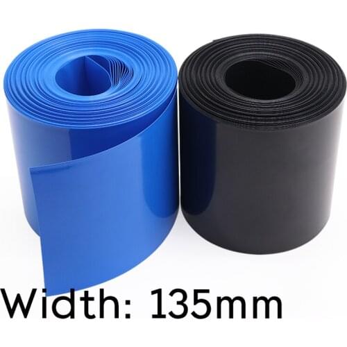 Width 135mm PVC Heat Shrink Tube Dia 85mm Lithium Battery Insulated Film Wrap Protection Case Pack Wire Cable Sleeve 1 meter