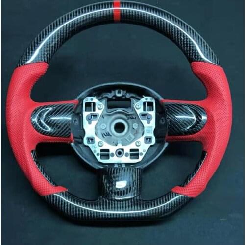 Cuatomized Gloss Carbon Fiber Steering Wheel Alcantara Leather Replacement For Mini JCW Coupe Paceman 2012-2020