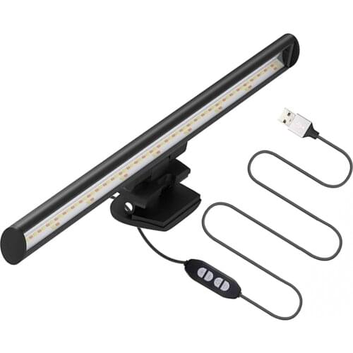 Eye Care Computer Monitor Light USB Powered Task Light 3 Color Modes Light Bar Laptop Screenbar E-Reading LED Task Lamp