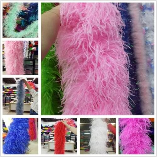 14 Colors Wholesale 4 Meters Long 12 Layer Ostrich Feather Weddings Parties Home Improvement Scarves Decoration