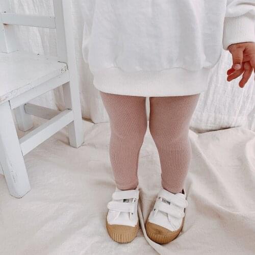Spring Summer 2019 Basic All-in-one Knitted Leggings for Bay Boys and Girls Stretch Breathable Kids Baby Leggings Elestic Waist