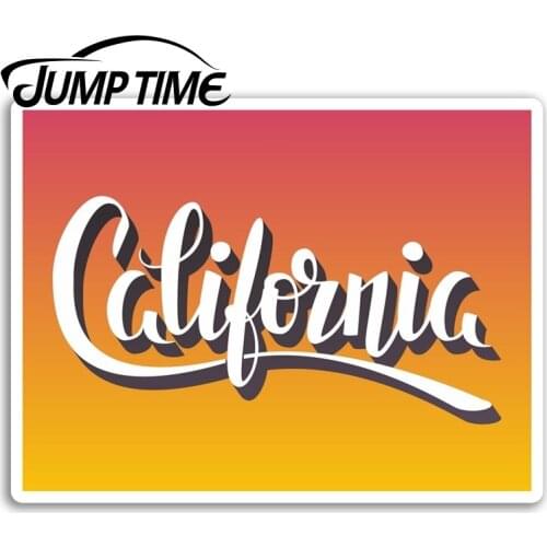 Jump Time for California USA American Vinyl Stickers Sticker Luggage Travel Waterproof Accessories Car Bumper Window Decal